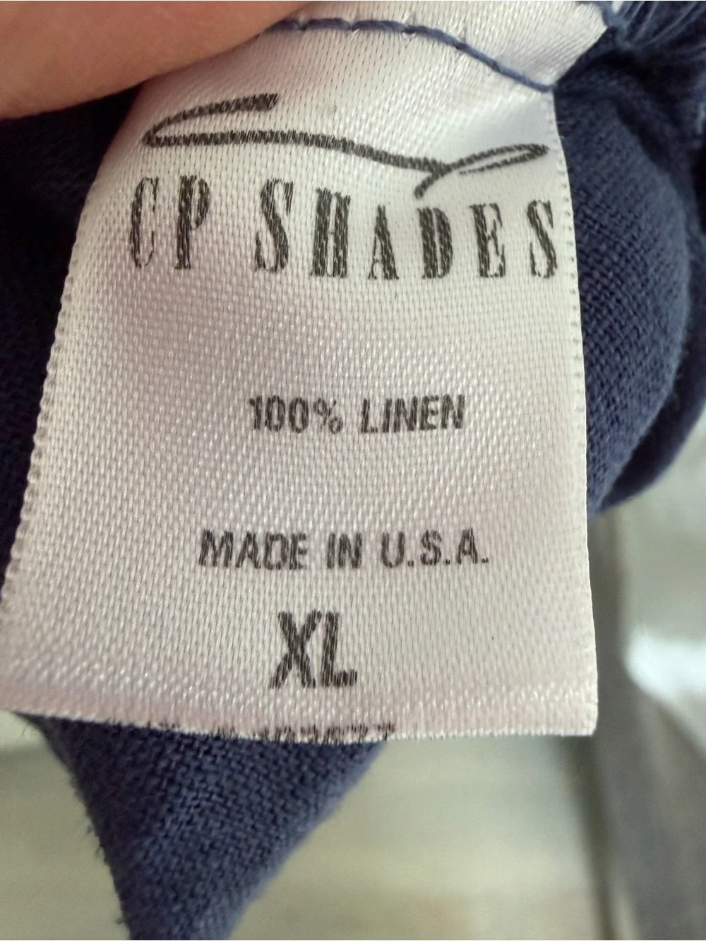 CP SHADES Linen Slip Dress in Deep Blue - Picture 3 of 6
